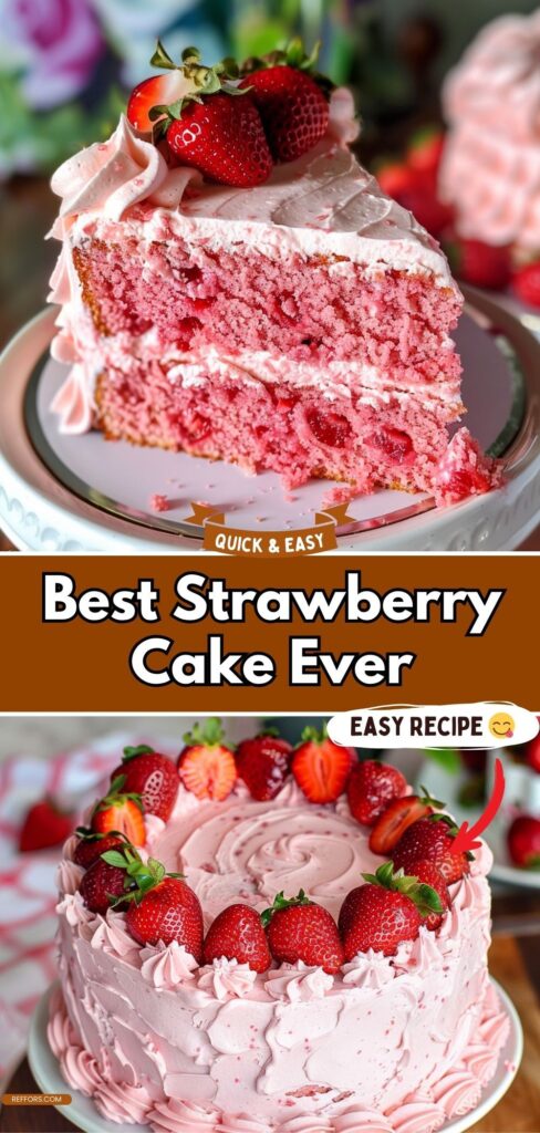 The Best Strawberry Cake Ever