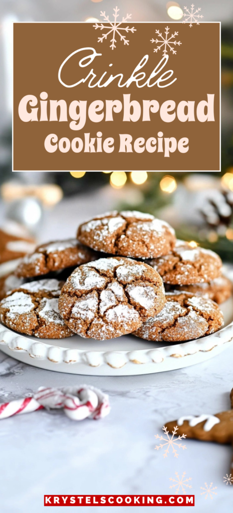 Christmas Gingerbread Crinkle Cookies