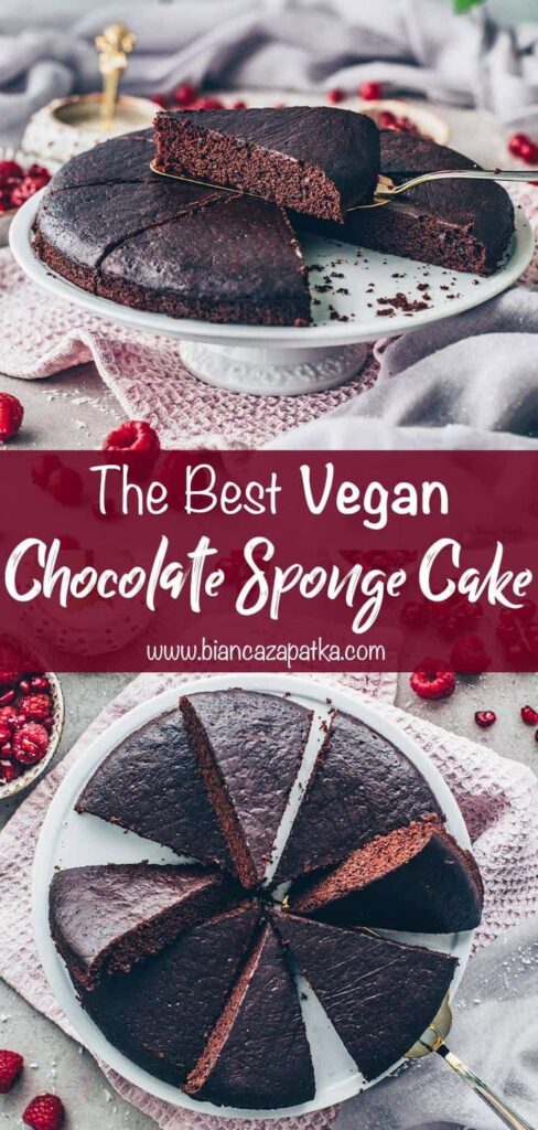 Vegan Chocolate Sponge Cake Recipe