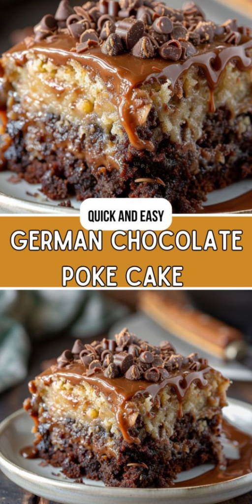 German Chocolate Poke Cake Recipe