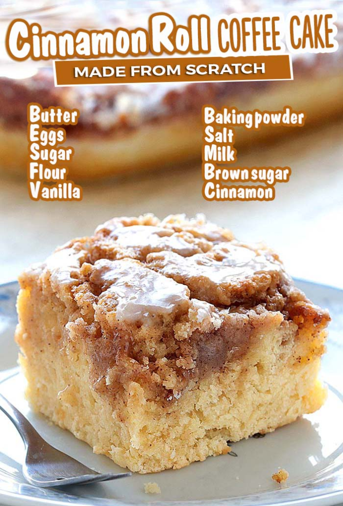 Easy Cinnamon Roll Coffee Cake - Cakescottage