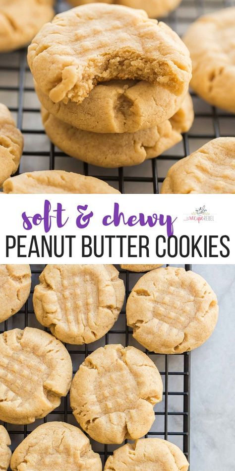 Soft Peanut Butter Cookies - The Recipe Rebel