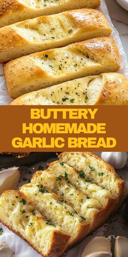 Homemade Buttery Garlic Bread – Perfect Side Dish Recipe!