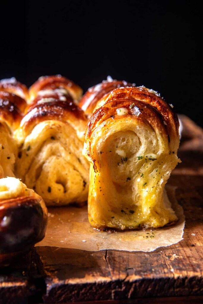 Salted Sage Honey Butter Brioche Rolls.