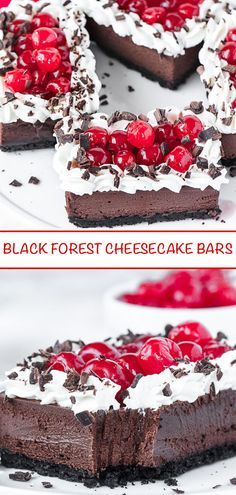 Black Forest Cheesecake Bars ~ Recipe | Queenslee Appétit