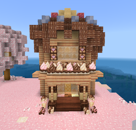 Pancake house exterior 🥞🫐 #minecraft #kawaii #cutecore