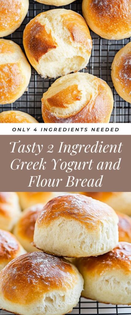 Healthy 2 Ingredient Greek Yogurt and Flour Bread