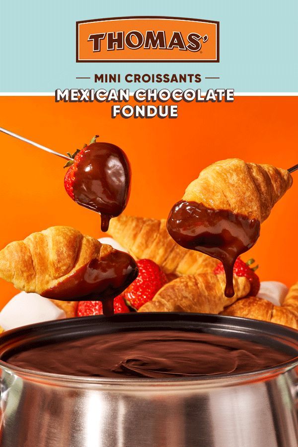 Mini Croissant Mexican Chocolate Fondue