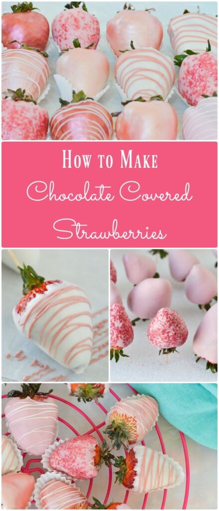 Pink and White Chocolate Covered Strawberries