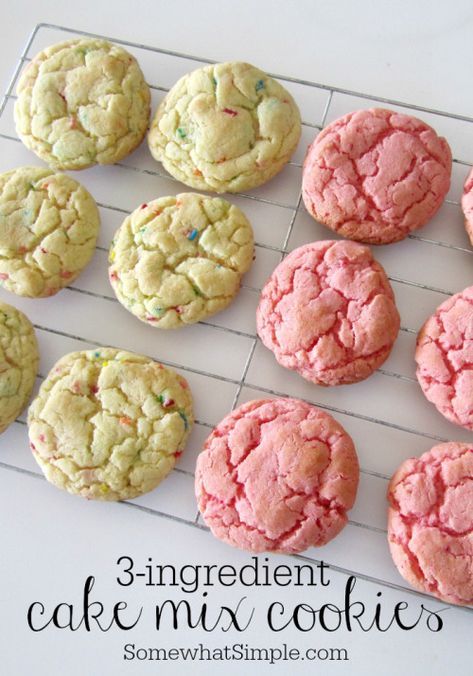 3 Ingredient Cake Mix Cookies